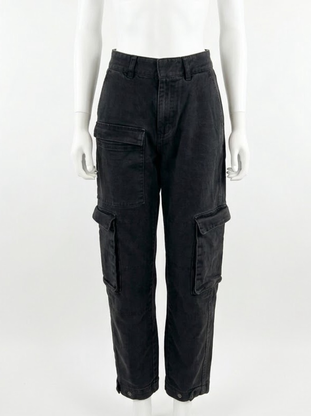 Aritzia Tna High Rise Utility Cargo Pants Black Size 8 NWOT Boyfriend